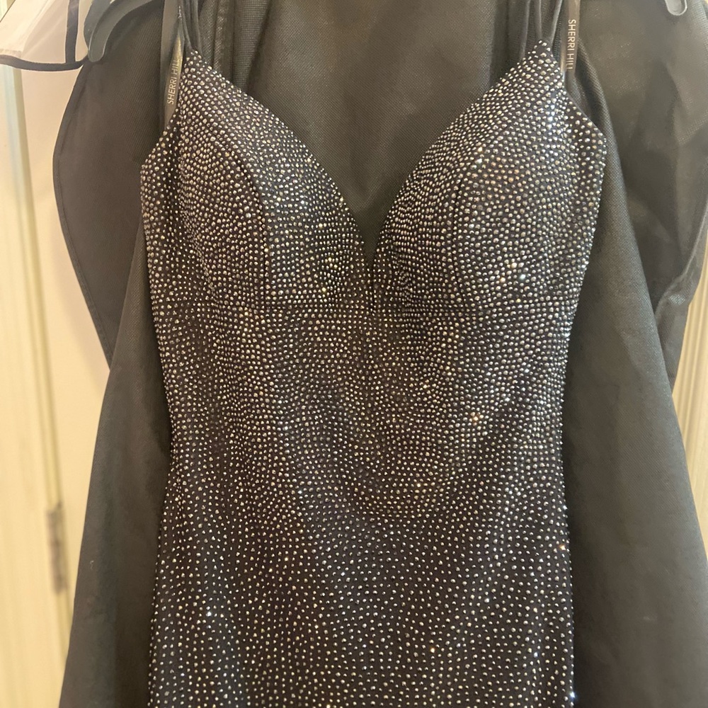 Black Sequin Sherri Hill Dress - Picture 4 of 5